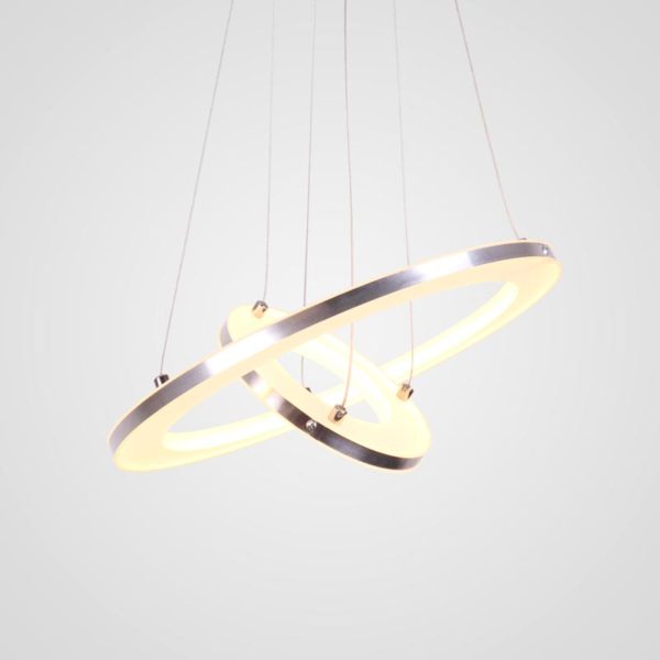 Nordic 2 Rings Pendant Light Modern LED Pendant Light Living Room Bedroom Study Simple Lighting - Image 5