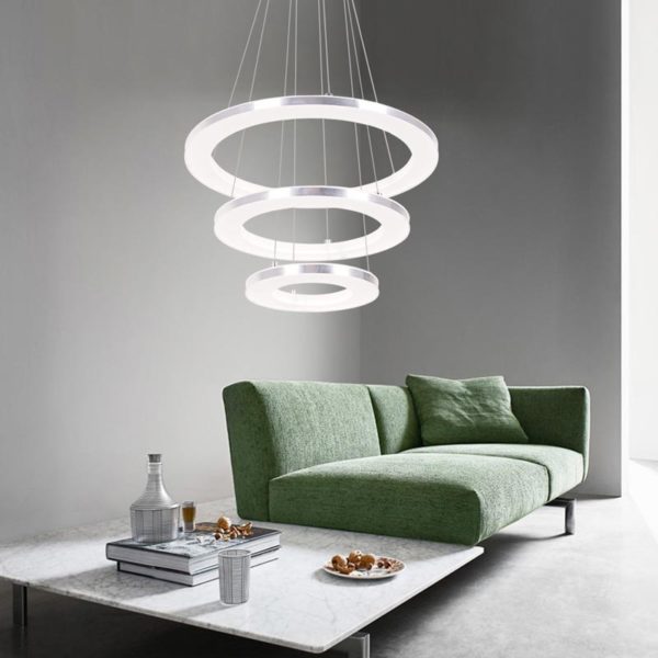 Nordic Acrylic Ring Pendant Light Modern Round LED Pendant Light Living Room Bedroom Dining Room Lighting - Image 9