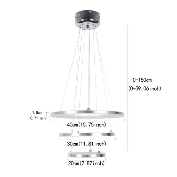 Nordic Acrylic Ring Pendant Light Modern Round LED Pendant Light Living Room Bedroom Dining Room Lighting - Image 2