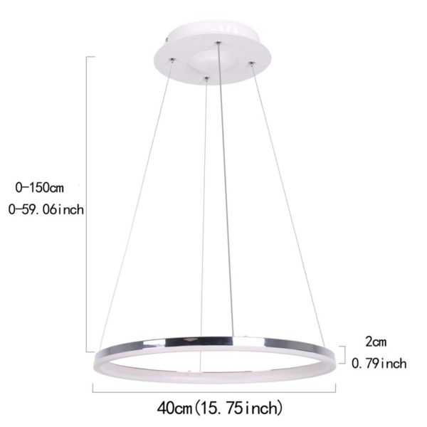 Creative Round Pendant Light Simple LED Pendant Light Living Room Bedroom Dining Room Lighting - Image 2