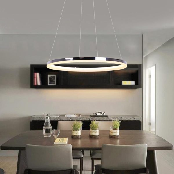Creative Round Pendant Light Simple LED Pendant Light Living Room Bedroom Dining Room Lighting - Image 3