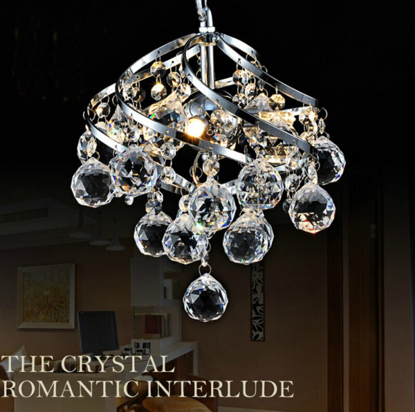 Crystal Pendant Lighting 1- light Mini Sparkling Crystal Contemporary Ceiling Light - Image 3