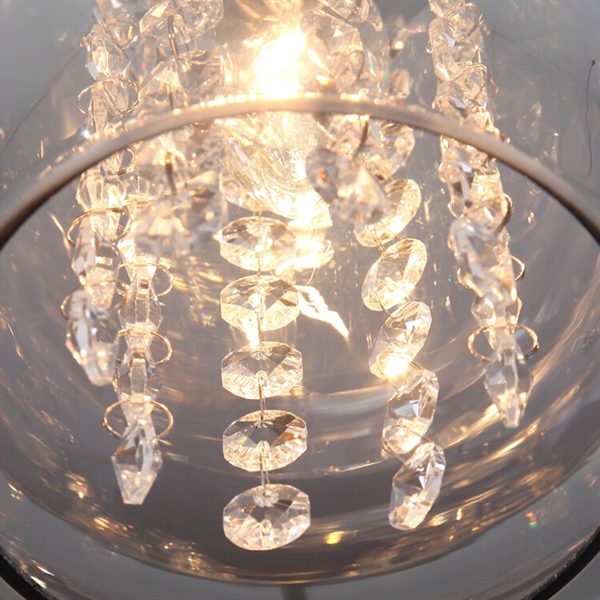 Modern Transparent Contemporary Glass Pendant Lights Bell Shaded with 3 Lights Dining Room Lighting Ideas Living Room Bedroom Ceiling Lights - Image 3