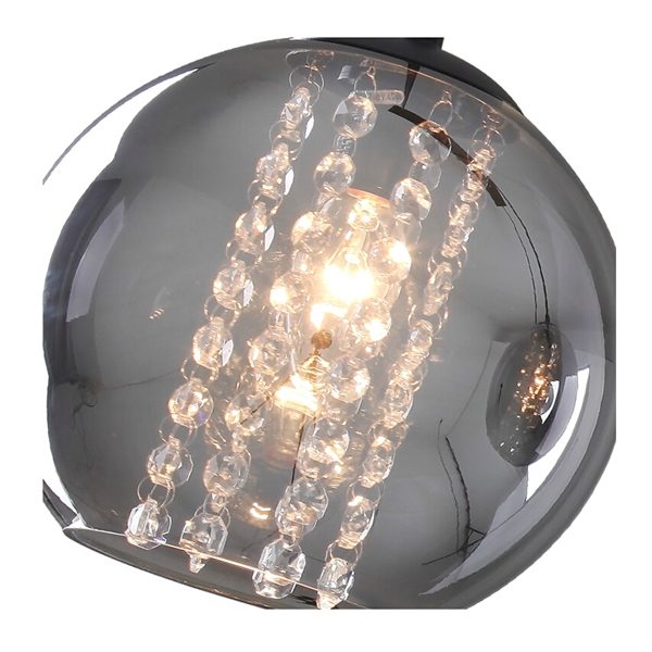 Modern Transparent Contemporary Glass Pendant Lights Bell Shaded with 3 Lights Dining Room Lighting Ideas Living Room Bedroom Ceiling Lights - Image 2