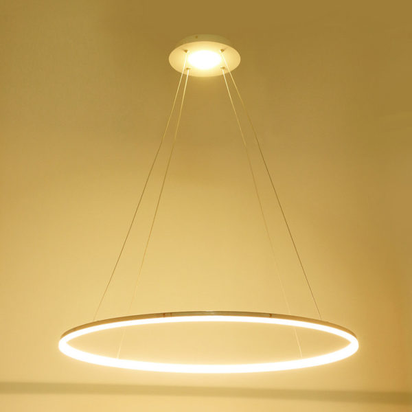 Ceiling Lights Modern LED Acrylic Pendant Light Living LED Ring Lights 60CM (Angel's Halo) - Image 3