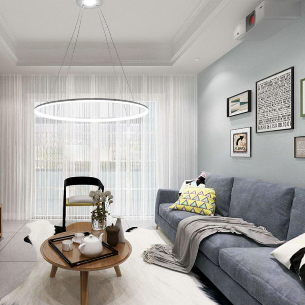 Ceiling Lights Modern LED Acrylic Pendant Light Living LED Ring Lights 60CM (Angel's Halo) - Image 4