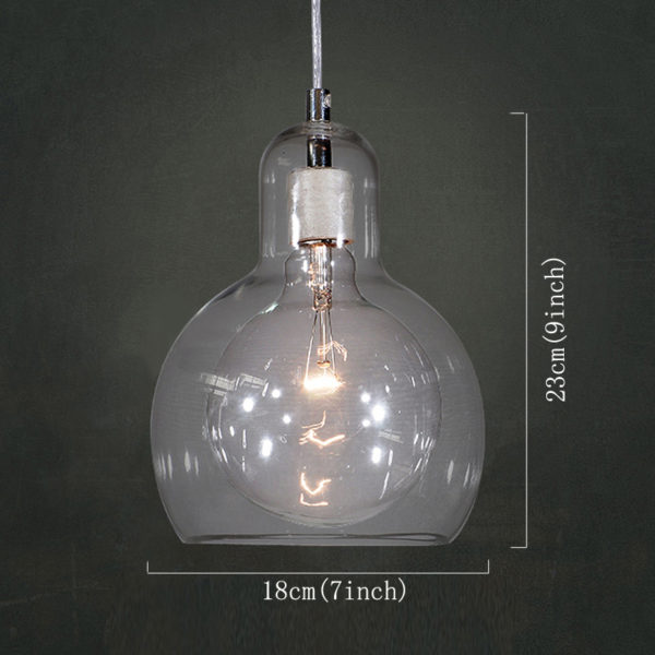 Glass Pendant Light Mouth-Blown Modern Minimalist Pendant Light with 1 Light Dining Room Living Room Bedroom Ceiling Lights (Embrace Me) - Image 7