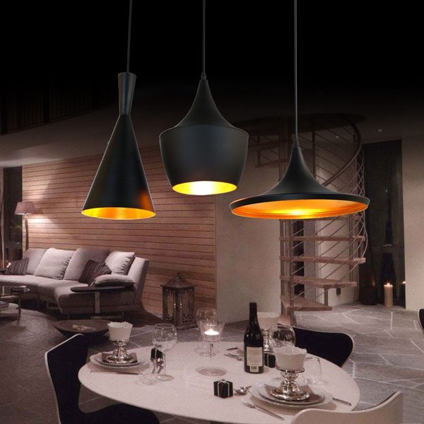 Pendant 3 Light Industrial Black Chandelier Iron Aluminum Spinning - Image 9