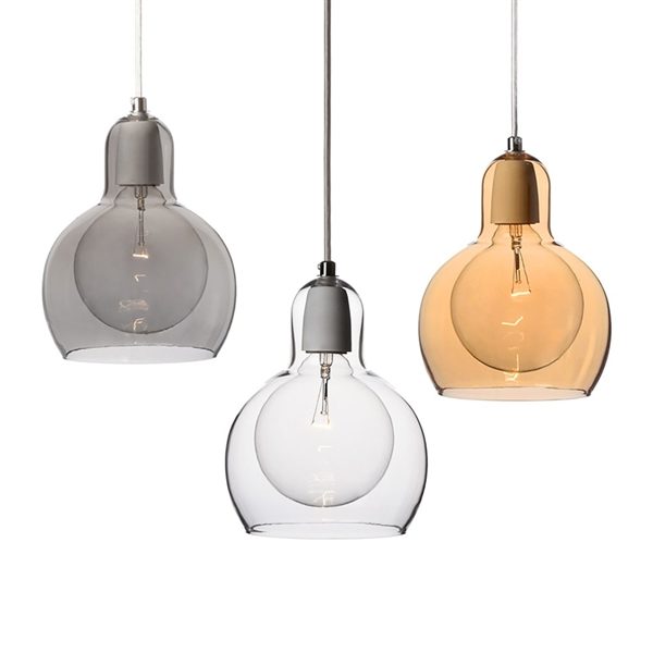 Glass Pendant Light Mouth-Blown Modern Minimalist Pendant Light with 1 Light Dining Room Living Room Bedroom Ceiling Lights (Embrace Me) - Image 3
