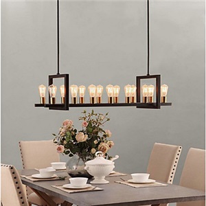 Vintage Industrial Lighting Over Ding Table Kitchen Island Pendant Light