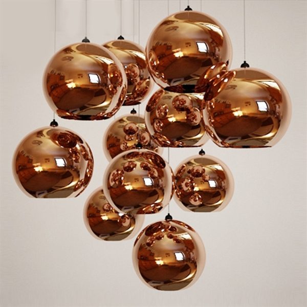 Glass Globe Pendant Light Minimalist Metal Glass Electroplating - Image 5