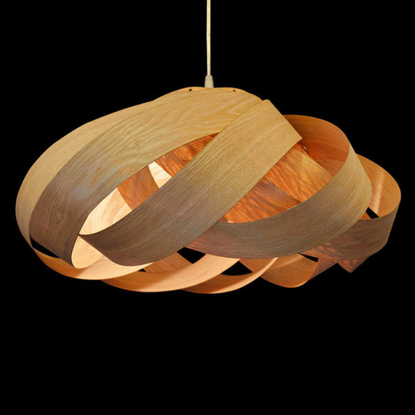Rustic Style Natural Veneer Spiral Pendant Light 1-light 3-light - Image 9