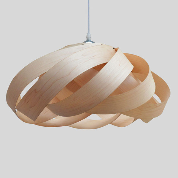 Rustic Style Natural Veneer Spiral Pendant Light 1-light 3-light - Image 6