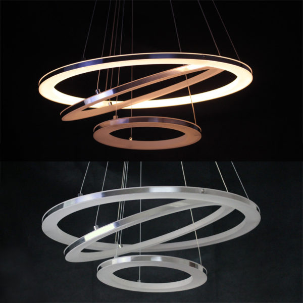 Modern Simple Acrylic LED Circle Pendant Light 3 Tiers Energy Saving - Image 10