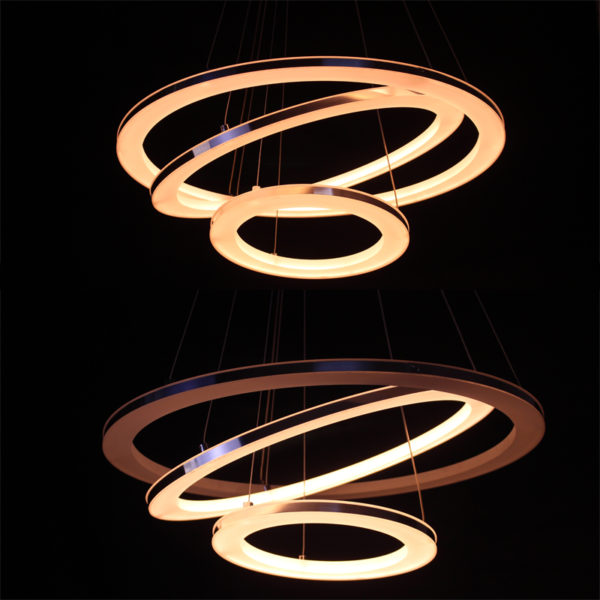 Modern Simple Acrylic LED Circle Pendant Light 3 Tiers Energy Saving - Image 2