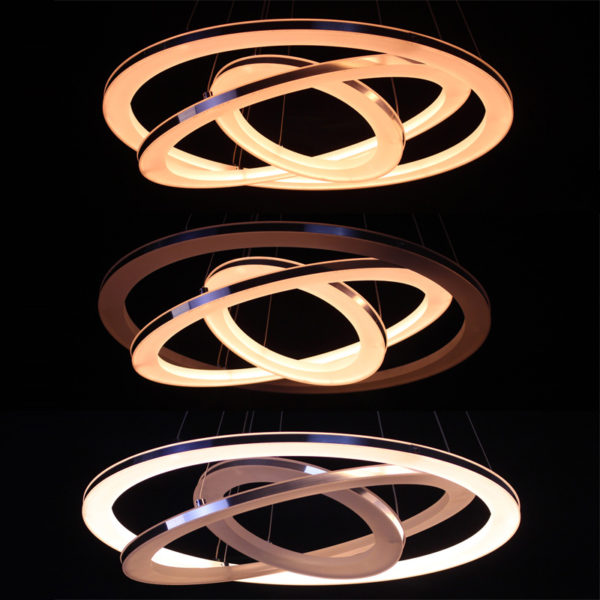 Modern Simple Acrylic LED Circle Pendant Light 3 Tiers Energy Saving - Image 3