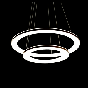 Modern Simple Acrylic LED Circle Pendant Light 2-light Energy Saving