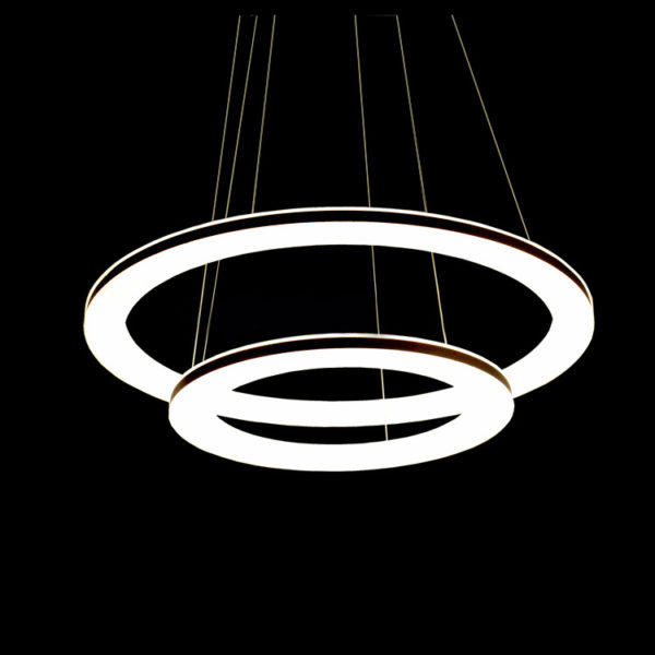 Modern Simple Acrylic LED Circle Pendant Light 2-light Energy Saving - Image 4