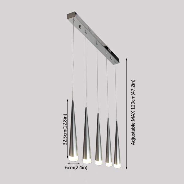 Modern Simple Acrylic LED Circle Pendant Light 5-light Energy Saving - Image 2
