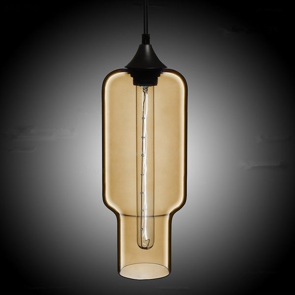 Modern Transparent Glass Pendant Light Hand Blown Colorful with 1 Light Dining Room Lighting Ideas Lighting Living Room Bedroom Ceiling Lights - Image 4