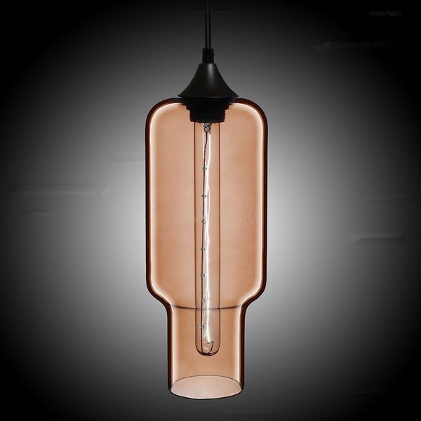Modern Transparent Glass Pendant Light Hand Blown Colorful with 1 Light Dining Room Lighting Ideas Lighting Living Room Bedroom Ceiling Lights - Image 5