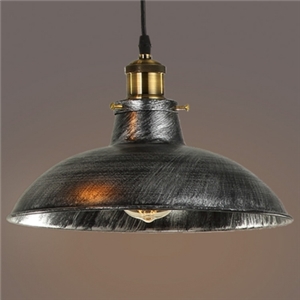 Antique Pewter Single Light Vintage Style Barn Pendant