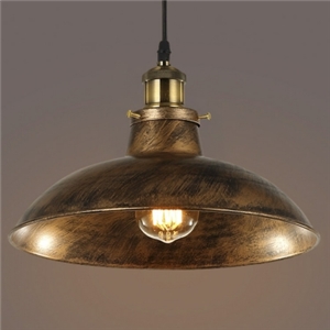 Antique Copper Single Light Pendant Light in Industrial Style