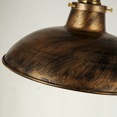 Antique Copper Single Light Pendant Light in Industrial Style – KM Lighting