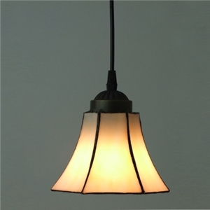 Tiffany Pendant Light White Bell Shade Stained Glass Tiffany One-light Mini Pendant Lighting