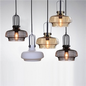 Industrial Style Colored LOFT Glass Pendant Light
