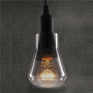 9CM Smoke Grey Vintage Industrial LOFT Glass Mini Pendant