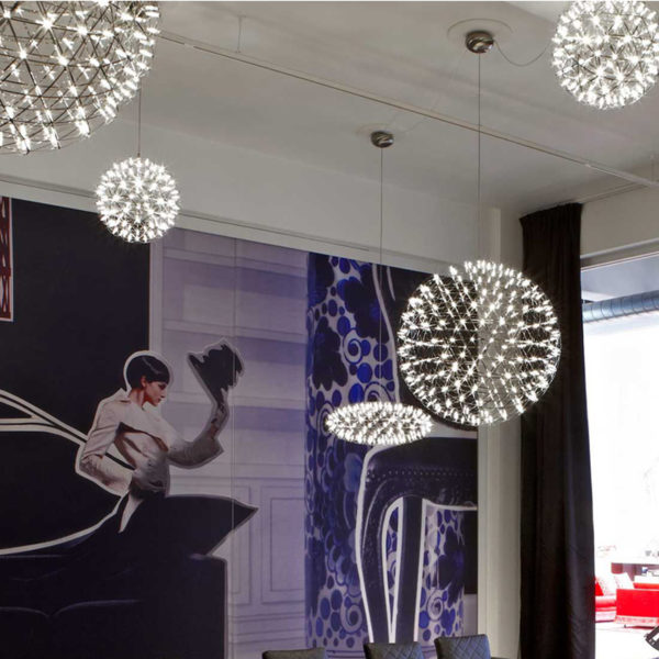 12' Sparkling LED Ball Suspension Pendant - Image 4