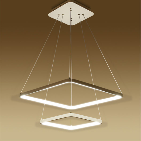 Modern Simple Metal + Acrylic White / Warm White Light LED Patch Ceiling Light 2 Layers 50CM+30CM Energy Saving - Image 5