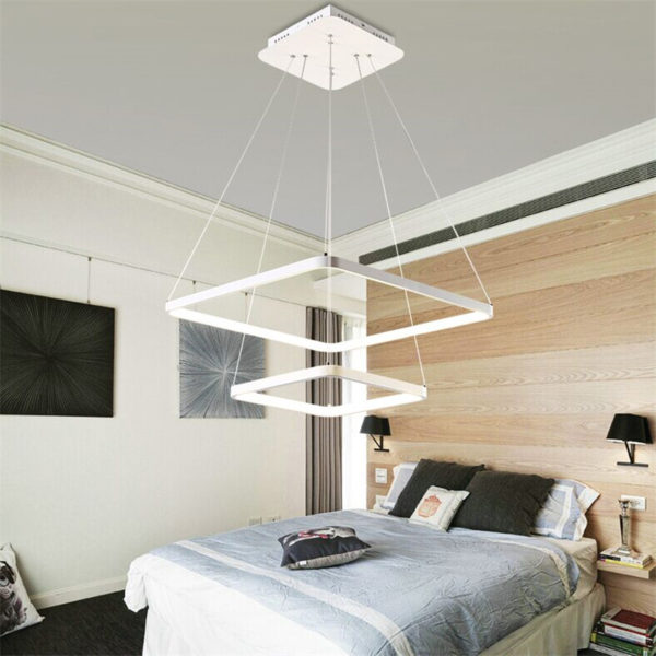 Modern Simple Metal + Acrylic White / Warm White Light LED Patch Ceiling Light 2 Layers 50CM+30CM Energy Saving - Image 6