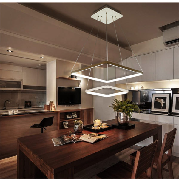 Modern Simple Metal + Acrylic White / Warm White Light LED Patch Ceiling Light 2 Layers 50CM+30CM Energy Saving - Image 2