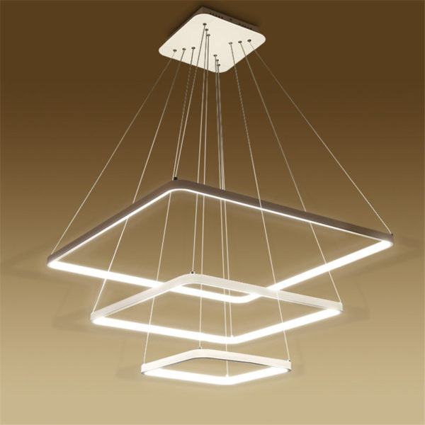Modern Simple LED Pendant Light Metal + Acrylic White / Warm White Light LED Patch Ceiling Light 3 Layers 70CM+50CM+30CM Energy Saving - Image 5