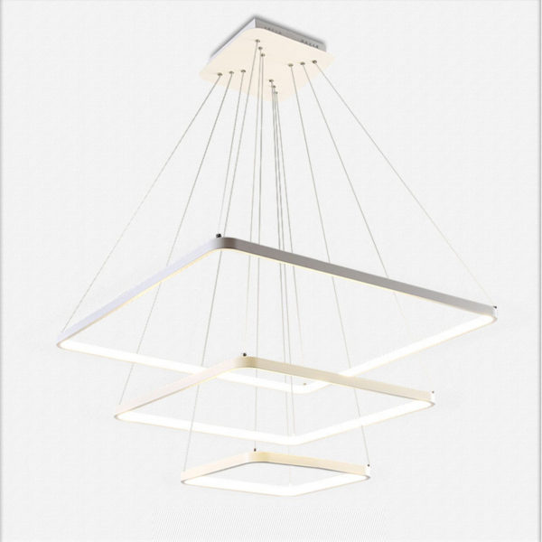 Modern Simple LED Pendant Light Metal + Acrylic White / Warm White Light LED Patch Ceiling Light 3 Layers 70CM+50CM+30CM Energy Saving - Image 7