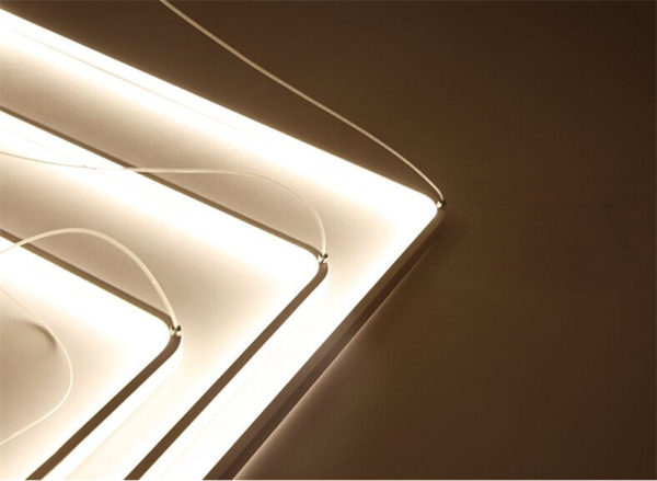 Modern Simple LED Pendant Light Metal + Acrylic White / Warm White Light LED Patch Ceiling Light 3 Layers 70CM+50CM+30CM Energy Saving - Image 3