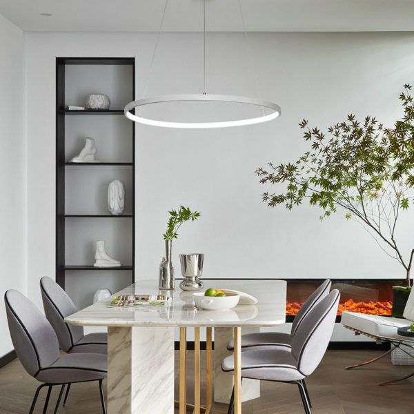 Modern Simple LED Pendant Light Metal + Acrylic White / Warm White Light LED Patch Ceiling Light 30W Energy Saving - Image 6