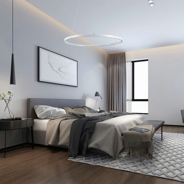Modern Simple LED Pendant Light Metal + Acrylic White / Warm White Light LED Patch Ceiling Light 30W Energy Saving - Image 7