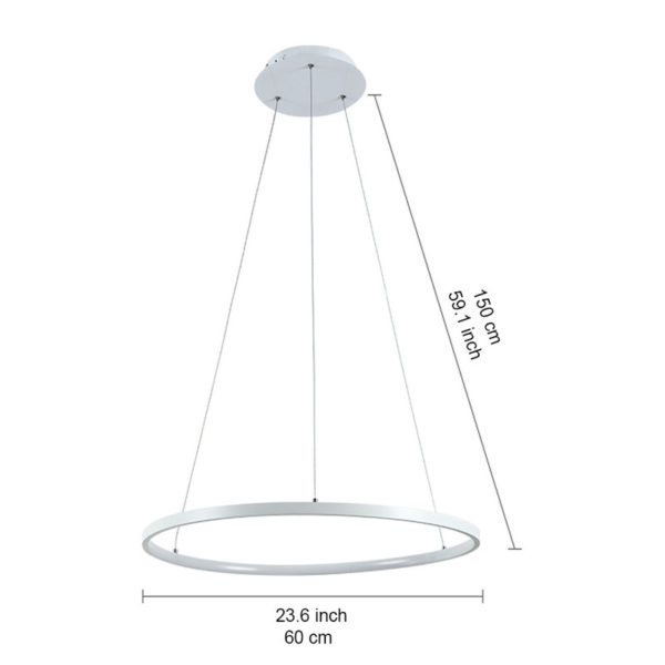 Modern Simple LED Pendant Light Metal + Acrylic White / Warm White Light LED Patch Ceiling Light 30W Energy Saving - Image 2