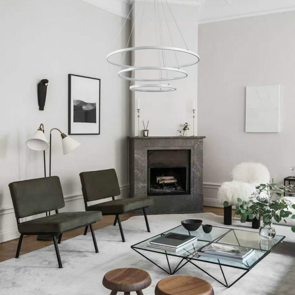 Modern Simple LED Pendant Light Metal + Acrylic White / Warm White Light LED Patch Ceiling Light 90W Energy Saving (I'll Be Your Backbone) - Image 8