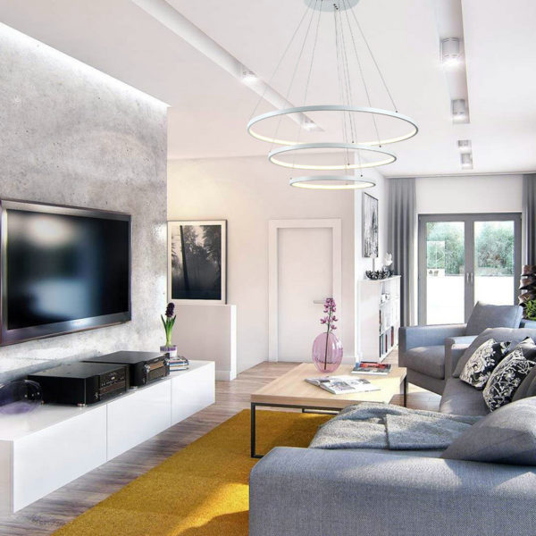 Modern Simple LED Pendant Light Metal + Acrylic White / Warm White Light LED Patch Ceiling Light 90W Energy Saving (I'll Be Your Backbone) - Image 9