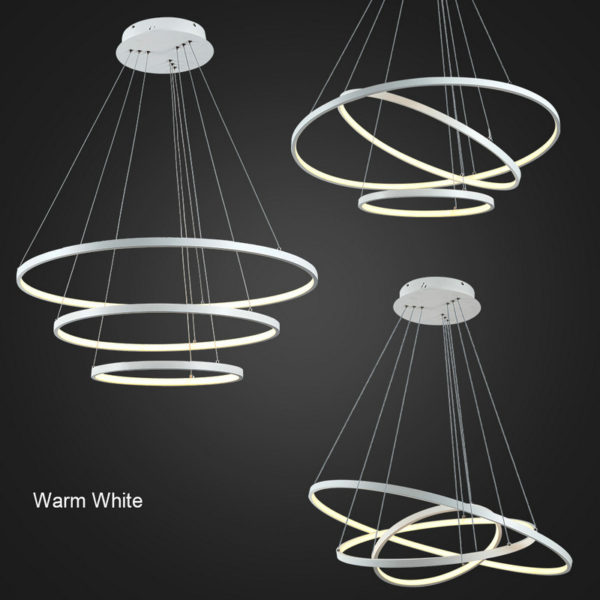 Modern Simple LED Pendant Light Metal + Acrylic White / Warm White Light LED Patch Ceiling Light 90W Energy Saving (I'll Be Your Backbone) - Image 3
