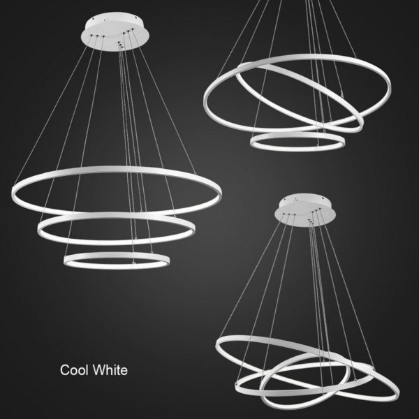 Modern Simple LED Pendant Light Metal + Acrylic White / Warm White Light LED Patch Ceiling Light 90W Energy Saving (I'll Be Your Backbone) - Image 4
