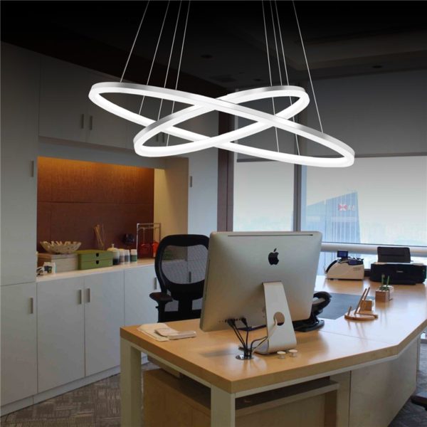 Modern Simple LED Pendant Light Metal + Acrylic White / Warm White Light LED Patch Ceiling Light Energy Saving (I'll Be Your Backbone) - Image 4