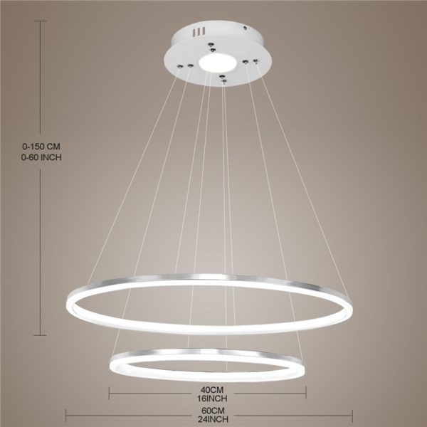 Modern Simple LED Pendant Light Metal + Acrylic White / Warm White Light LED Patch Ceiling Light Energy Saving (I'll Be Your Backbone) - Image 5