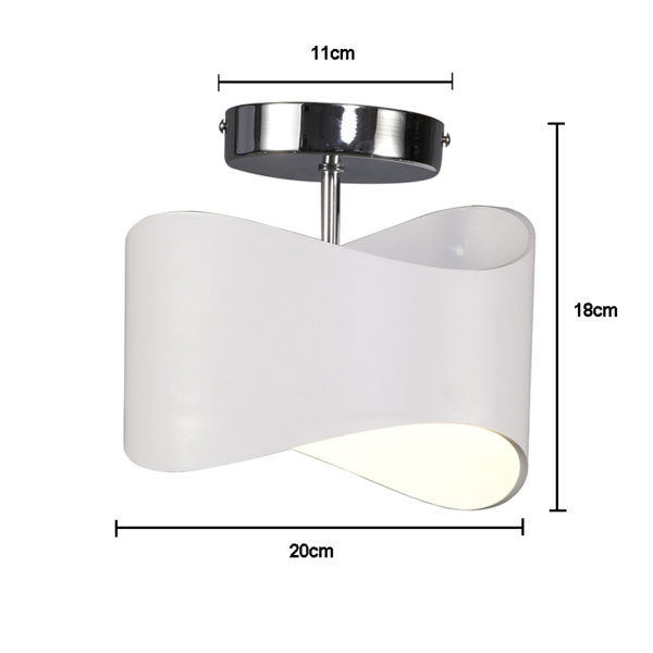 Modern Simple Metal + Acrylic Baking Paint LED Ceiling Light Neutral Light 4000K Energy Saving - Image 2