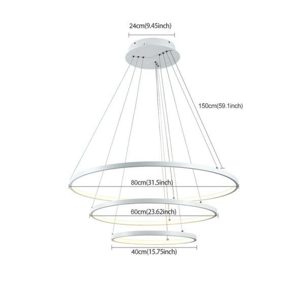 Modern Simple LED Pendant Light Metal + Acrylic White / Warm White Light LED Patch Ceiling Light 90W Energy Saving (I'll Be Your Backbone) - Image 6