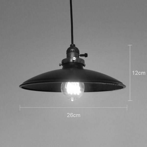 American Rural Industrial Retro Style Iron Craft UFO Modeled Pendant Light - Image 3